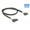 Przewód przedłużający z wtykiem męskim U.2 SFF-8639  wtyk żeński U.2 SFF-8639, o długości 1 m Delock 84518