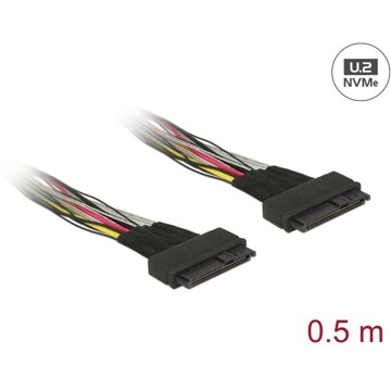 Kabel U.2 SFF-8639 gniazdo  SFF-8639 gniazdo 0,5 m Delock 84824