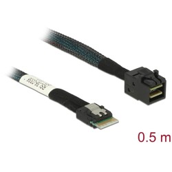 Przewód Slim SAS SFF-8654 4i  Mini SAS HD SFF-8643, 50 cm Delock 85081