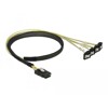 Przewód Mini SAS SFF-8087  4 x 7-pinowe żeńskie SATA kątowy 90° 0,5 m Delock 85686