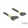 Przewód przedłużający z wtykiem męskim U.2 SFF-8639  wtyk żeński U.2 SFF-8639, o długości 0,5 m Delock 85738