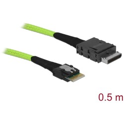 Przewód OCuLink PCIe SFF-8611  Slim SAS SFF-8654, 0,5 m Delock 85801