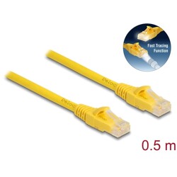 Kabel sieciowy RJ45 Cat.6A U/UTP Fast Tracing 0,5m Delock 80100