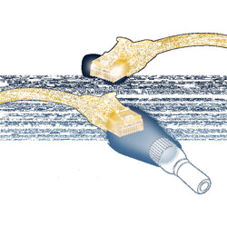 Kabel sieciowy RJ45 Cat.6A U/UTP Fast Tracing 0,5m Delock 80100