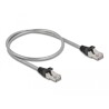 Kabel sieciowy RJ45 Cat.6A U/FTP w koszulce metalowej 0,5m Delock 80107
