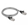 Kabel sieciowy RJ45 Cat.6A U/FTP w koszulce metalowej 1m Delock 80108