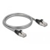 Kabel sieciowy RJ45 Cat.6A U/FTP w koszulce metalowej 1m Delock 80108