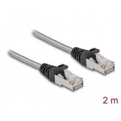 Kabel sieciowy RJ45 Cat.6A U/FTP w koszulce metalowej 2m Delock 80109
