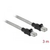 Kabel sieciowy RJ45 Cat.6A U/FTP w koszulce metalowej 3m Delock 80110