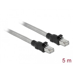 Kabel sieciowy RJ45 Cat.6A U/FTP w koszulce metalowej 5m Delock 80111