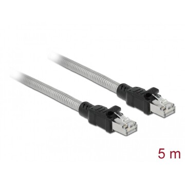 Kabel sieciowy RJ45 Cat.6A U/FTP w koszulce metalowej 5m Delock 80111