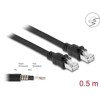 Kabel sieciowy RJ45 Cat.6A F/UTP z wewnętrzną osłoną metalową 0,5m Delock 80112