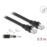 Kabel sieciowy RJ45 Cat.6A F/UTP z wewnętrzną osłoną metalową 0,5m Delock 80112
