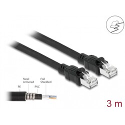 Kabel sieciowy RJ45 Cat.6A F/UTP z wewnętrzną osłoną metalową 3m Delock 80115