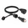Kabel sieciowy RJ45 męski na RJ45 męski Cat.6 STP z nasadką ochronną do zastosowań zewnętrznych IP68 odporny na pył i wodę czarn