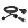 Kabel sieciowy RJ45 męski na RJ45 męski Cat.6 STP z nasadką ochronną do zastosowań zewnętrznych IP68 odporny na pył i wodę czarn
