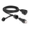 Kabel sieciowy RJ45 męski na RJ45 męski Cat.6 STP z nasadką ochronną do zastosowań zewnętrznych IP68 odporny na pył i wodę czarn