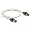 Kabel sieciowy RJ45 męski na męski Cat.6A S/FTP z obracanymi klipsami kolorowymi 1m biały Delock 80169