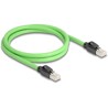 Kabel sieciowy RJ45 Cat.6A męski na męski SF/UTP do łańcuchów holujących PUR (TPU) 1m zielony Delock 80889
