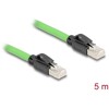 Kabel sieciowy RJ45 Cat.6A męski na męski SF/UTP do łańcuchów holujących PUR (TPU) 5m zielony Delock 80891