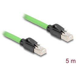 Kabel sieciowy RJ45 Cat.6A męski na męski SF/UTP do łańcuchów holujących PUR (TPU) 5m zielony Delock 80891