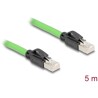 Kabel sieciowy RJ45 Cat.6A męski na męski SF/UTP do łańcuchów holujących PUR (TPU) 5m zielony Delock 80891