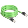 Kabel sieciowy RJ45 Cat.6A męski na męski SF/UTP do łańcuchów holujących PUR (TPU) 5m zielony Delock 80891