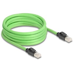 Kabel sieciowy RJ45 Cat.6A męski na męski SF/UTP do łańcuchów holujących PUR (TPU) 5m zielony Delock 80891
