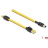 Kabel RJ45 męski Cat.6 do Mini I/O 8-pinowy D-shape typ 2 męski 1m żółty Delock 81250