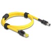 Kabel RJ45 męski Cat.6 do Mini I/O 8-pinowy D-shape typ 2 męski 1m żółty Delock 81250