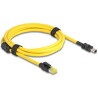 Kabel RJ45 męski Cat.6 do Mini I/O 8-pinowy D-shape typ 2 męski 2m żółty Delock 81251