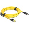 Kabel RJ45 męski Cat.6 do Mini I/O 8-pinowy D-shape typ 3 męski 3m żółty Delock 81252