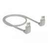Kabel sieciowy RJ45 Cat.6A S/FTP pod kątem do góry / do góry 0,5m Delock 83513
