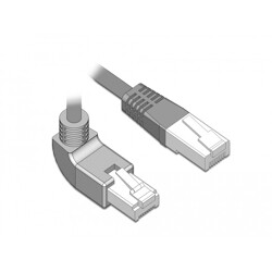 Kabel sieciowy RJ45 Cat.5e SF/UTP pod kątem do góry / prosty 0,5m Delock 83514