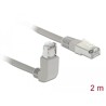 Kabel sieciowy RJ45 Cat.5e SF/UTP pod kątem do góry / prosty 2m Delock 83516