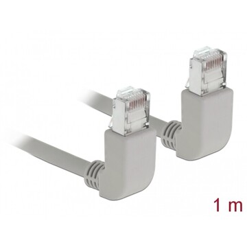 Kabel sieciowy RJ45 Cat.6A S/FTP pod kątem do góry / do góry 1m Delock 83517