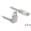 Kabel sieciowy RJ45 Cat.6 S/FTP pod kątem do góry / prosty 0,5m Delock 83524
