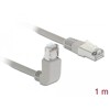 Kabel sieciowy RJ45 Cat.6A S/FTP pod kątem do góry / prosty 1m Delock 83645