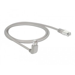 Kabel sieciowy RJ45 Cat.6A S/FTP pod kątem do góry / prosty 1m Delock 83645