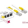 Kabel sieciowy RJ45 Secure Cat.6A 0,5m Delock 85330