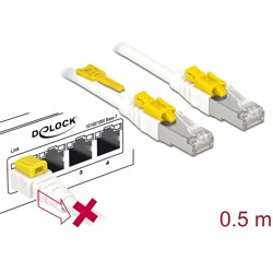 Kabel sieciowy RJ45 Secure Cat.6A 0,5m Delock 85330