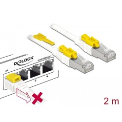 Kabel sieciowy RJ45 Secure Cat.6A 2m Delock 85332