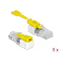 Blokada gniazda sieciowego RJ45 zestaw 5 częściowy Delock 85334