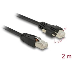 Kabel sieciowy RJ45 męski na RJ45 męski ze śrubami Cat.6 S/FTP 2m Delock 85668