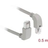 Kabel sieciowy RJ45 Cat.5e SF/UTP pod kątem do góry / do dołu 0,5m Delock 85852