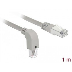 Kabel sieciowy RJ45 Cat.5e SF/UTP pod kątem do dołu / prosty 1m Delock 85856
