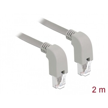 Kabel sieciowy RJ45 Cat.6 S/FTP pod kątem do dołu / do dołu 2m Delock 85869
