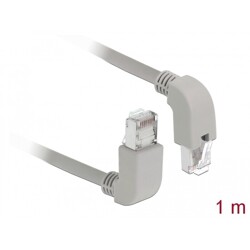 Kabel sieciowy RJ45 Cat.6A S/FTP pod kątem do góry / do dołu 1m Delock 85871