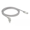 Kabel sieciowy RJ45 Cat.6A S/FTP pod kątem do dołu / prosty 2m Delock 85875