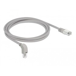 Kabel sieciowy RJ45 Cat.6A S/FTP pod kątem do dołu / prosty 2m Delock 85875